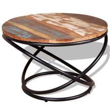Table Basse de Salon Bois de Récupération Massif 60 x 60 x 40 cm vidaXL