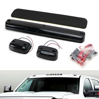 3x White LED Cab Roof Marker Lights For 2007-13 GMC Sierra 1500 2500 HD 3500 HD