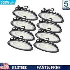 8Pack 300W UFO Led High Bay Light Industrial Commercial Warehouse Led Shop Light