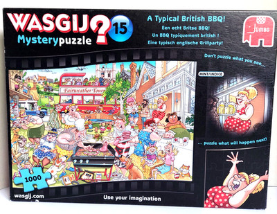 Jumbo JUM19163 Mystery 15 A Typical British BBQ Jigsaw Puzzle 1000 Piece Wasgij