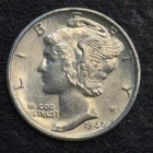1940 S Mercury Silver Dime Uncirculated 10c San Francisco Mint US BU 10 Cents