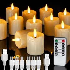 Best Homemory Rechargeable Flameless Candles with Timer Remote, 2" x Realistic
