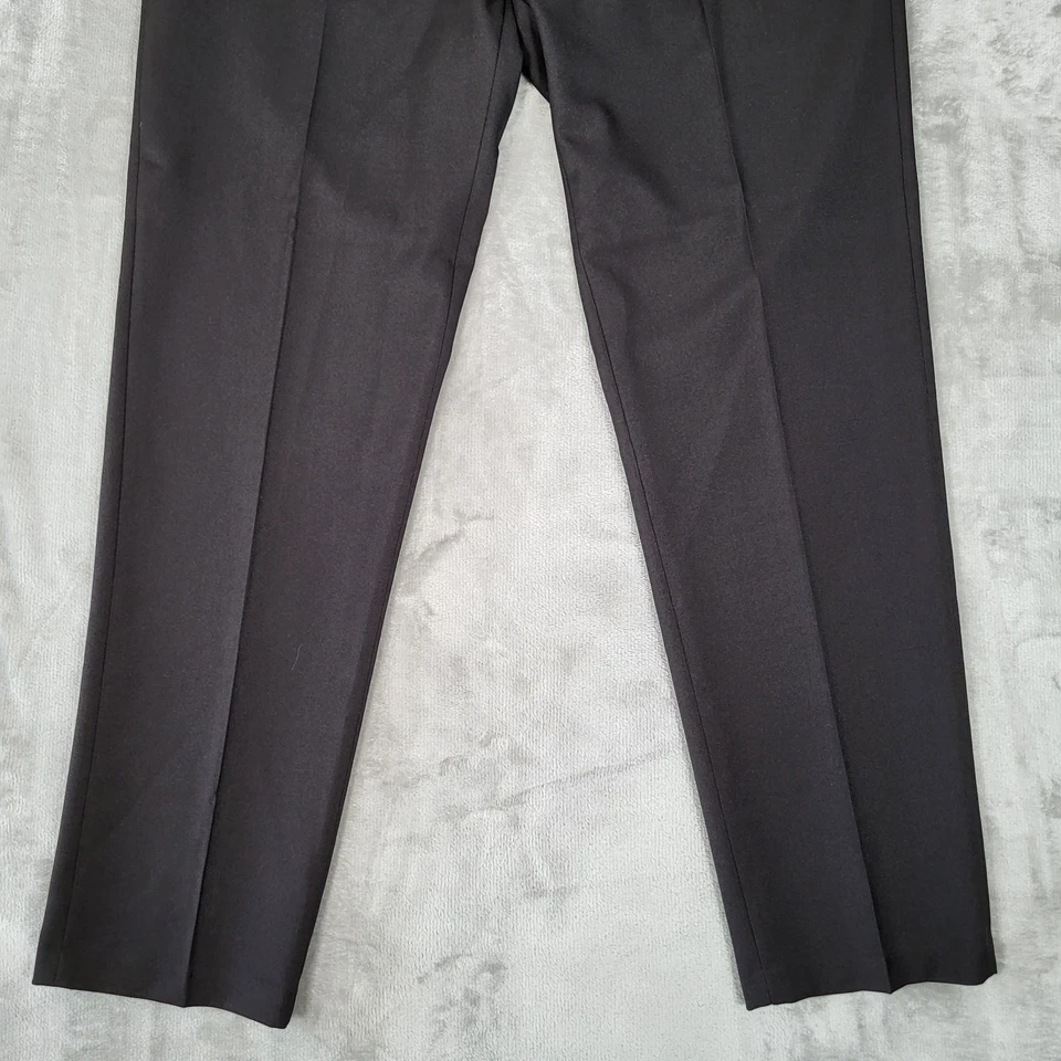 Haggar H26 Pants Mens 36x32 (Fits 37x32) Black Wrinkle Free Straight Stretch - Image 3 of 4