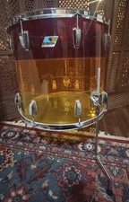 Vintage Ludwig Vistalite 18  X16  Tevoli Floor Tom - Tequila Sunrise 1970  s Rare