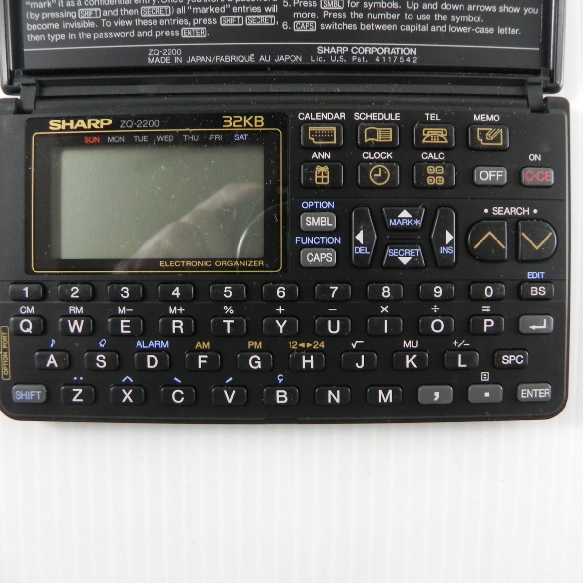 Sharp ZQ-2200 Built-in 7 Basic Function 32kb Electronic Organizer