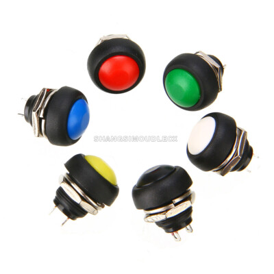 2/5Pcs 6 Colors 12mm Mini Round Switch Waterproof Momentary ON/OFF Push Button