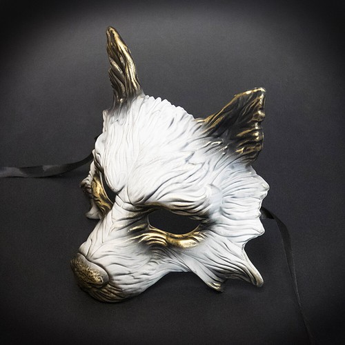 Men's Wolf Cosplay Werewolf Animal Party Costume Masquerade Mask - Picture 28 of 29