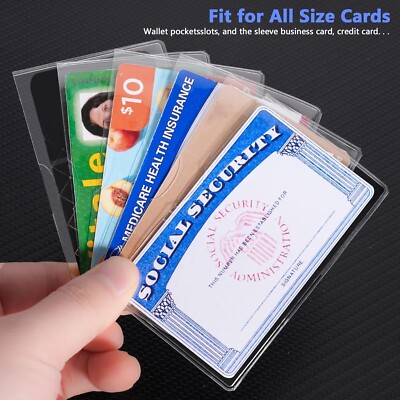 6 Pack Social Security Card Protector/Medicare Card Protector Sleeve/Social  Card | eBay