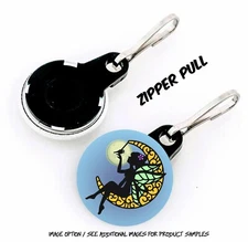 Enchanted Fairies - Button Zipper Pulls - Choose From 12 Designs