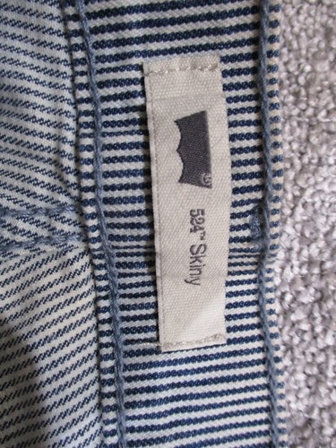 New Levis Jeans 524 Skinny Womens Size 9M 29 Pinstripe New With Tags - Picture 8 of 10