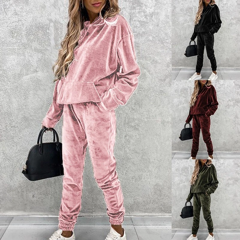 Pink sales velvet sweatpants