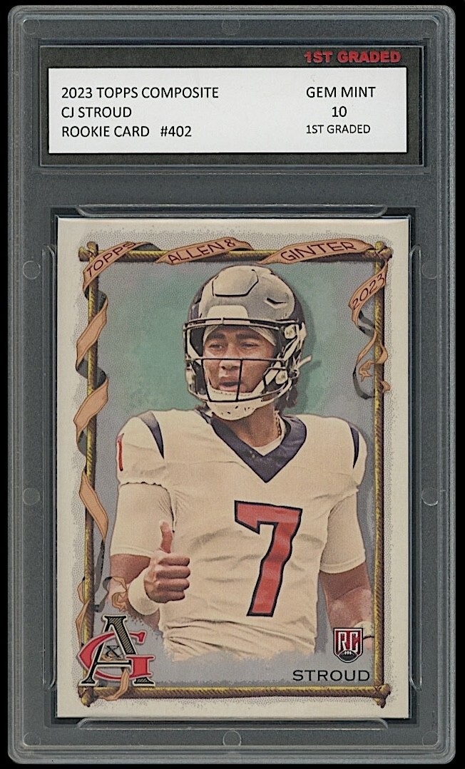 cj stroud graded card 2025 Optic FOTL C.J. Stroud Passing Grade Purple Stars /25 #9 Houston Texans SSP