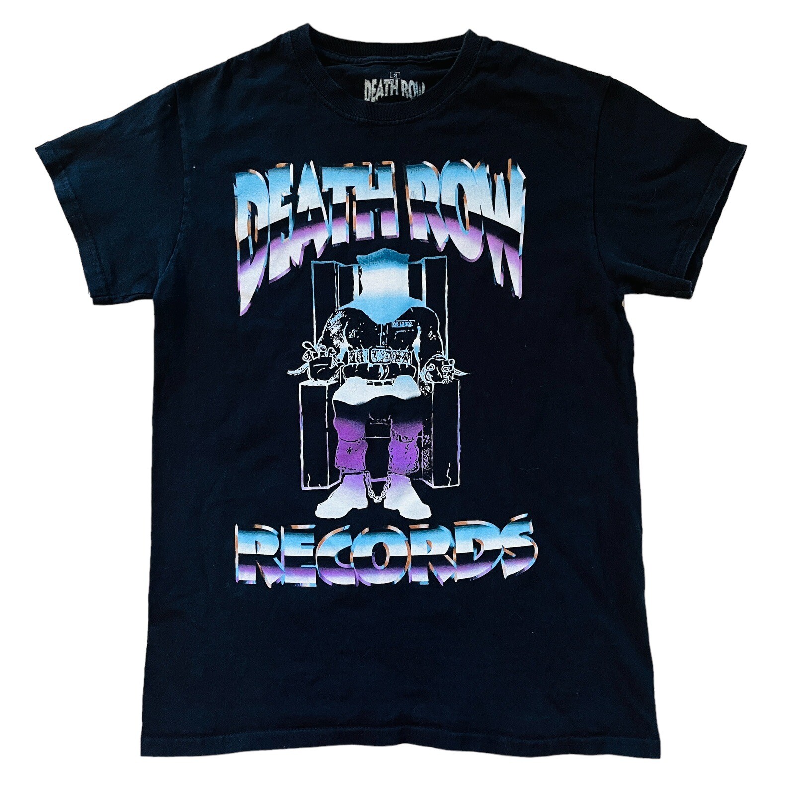 FILA T shirt grafica Ripple Junction Death Row uomo S nera con logo prigioniero colore camicia