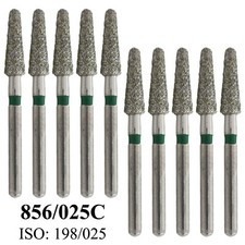 Dental Round End Taper Diamond Burs 856-025C FG Coarse Bur 198-025C High Speed