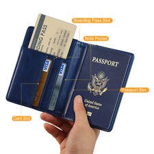 RFID Blocking Travel Passport Cash Pocket Credit Card Protector Holder WALLET