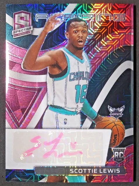 2021-22 Panini Spectra Rookie Autographs /25 Pink Prizm #AA-SLW Scottie Lewis RC