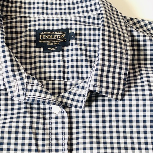 Pendleton Plaid & Check Button Down Womens White/Blue Size Large - Picture 2 of 3