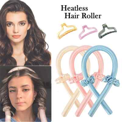 Heatless Curling Rod Headband No Heat Hair Curlers Ribbon Hair