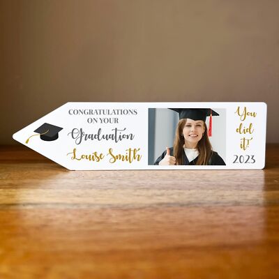 Fotohut Abschluss You Did It Gold Absolvent Bleistiftform personalisiert Geschenk