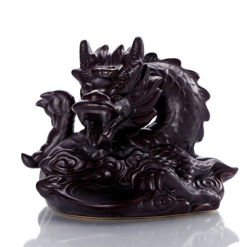 New Ceramic Dragon Waterfall Back-Flow Incense Burners Censer Home Garden Decor - Picture 5 of 6