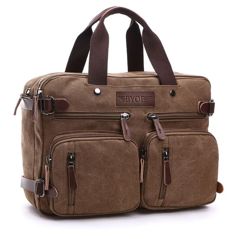 Bolso piloto de excursión BYOP 3 en 1 (mochila, hombro, bolso de mano) para computadora portátil de viaje (L) Foto 4 de 4