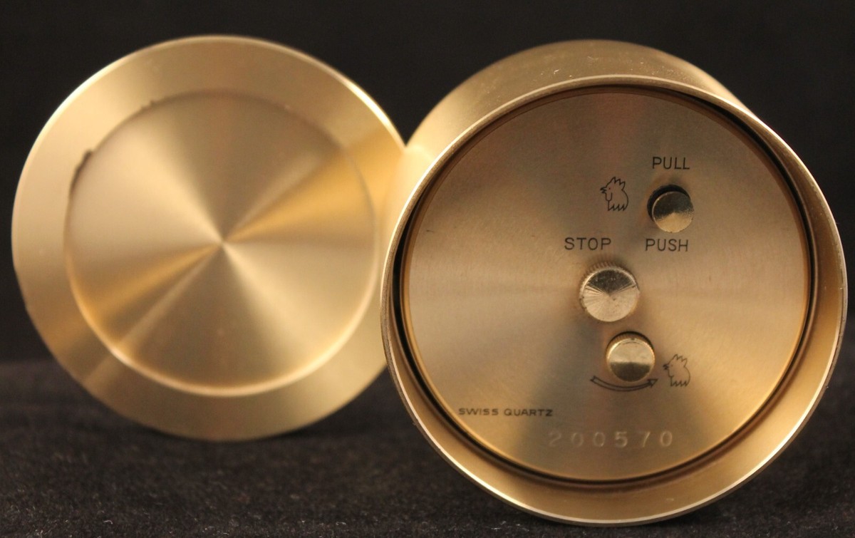 Tiffany & Co Brass Swiss Made Travel Alarm Swivel Clock | eBay