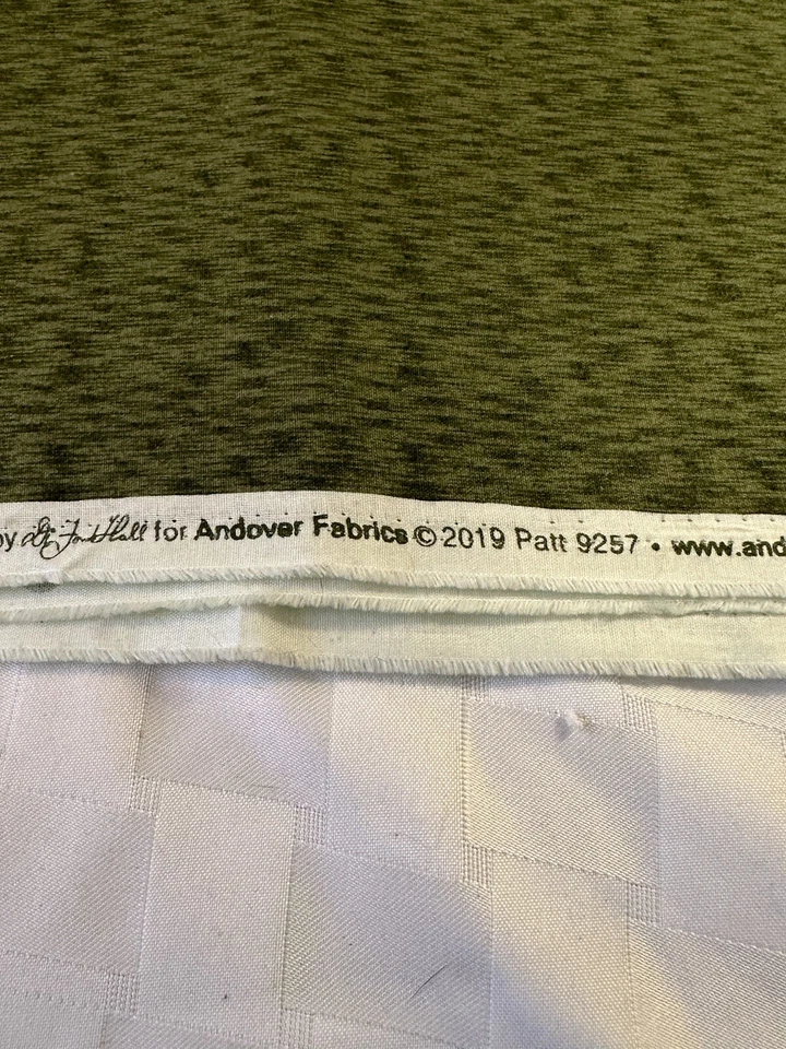 Di Ford-Hall Green Moire 9257 Andover Cotton Fabric Lot 1 7/8 YD 2019 Quilting - Image 2 of 4