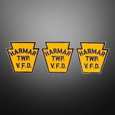 3 Vintage 3.5” Harmar TWP VFD Embroidered Sew On Patch Patches