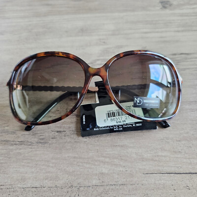 New Directions Oversized Faux Tortoise Sunglasses UV Protection Eyewear NWT