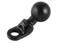 RAM Mount Aluminum Mini Motorcycle Mount Angled Base with 9mm Hole & 1 inch Ball