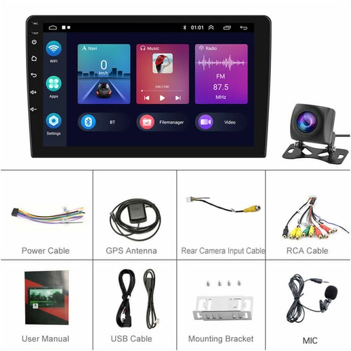 Radio estéreo para automóvil de 9" MP5 pantalla táctil Bluetooth FM USB apta para Mitsubishi Triton - Imagen 2 de 8