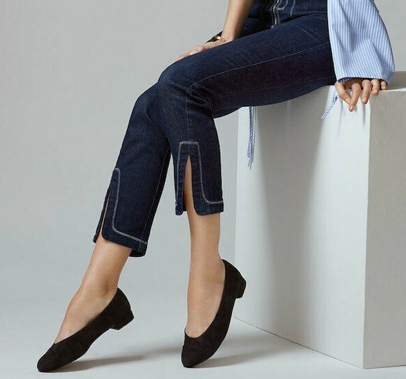 stuart weitzman suede ballet flats