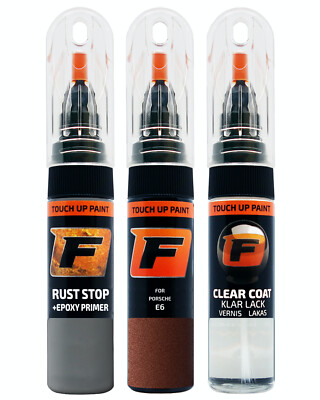 für PORSCHE E6 ROTBRAUN LACKSTIFT Reparatur Set Autolack Kratzer