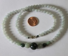Gemstone 100 Natural JADE Grade A Untreated Jadeite Beaded Necklace 19" N211