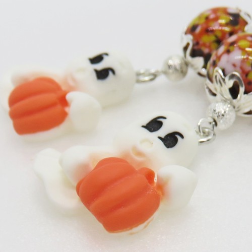 Pendientes de Halloween de resina espeluznante fantasma y cuentas de vidrio de SoniaMcD - Imagen 8 de 10