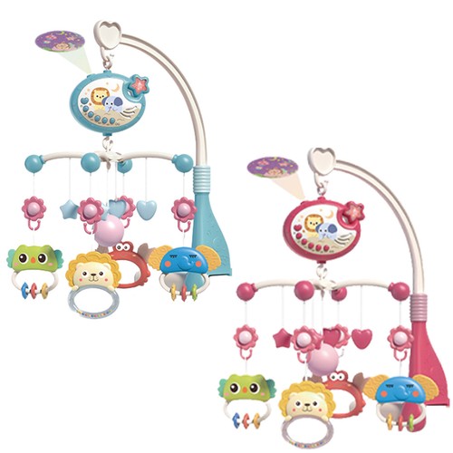 Baby Musical Bed Bell Nursery Light Crib Mobile Star Music Box Rattle Toy Remote - Picture 3 of 14