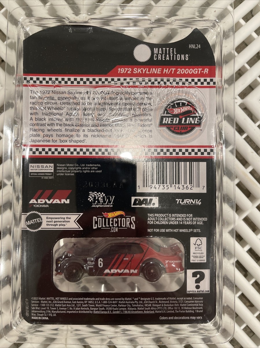 HOT WHEELS 1972 SKYLINE H/T 2000GT-R • ADVAN • RLC | eBay