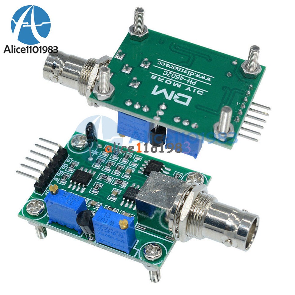 Value Detect Sensor Module Liquid PH 0-14 + PH Electrode Probe BNC for ...