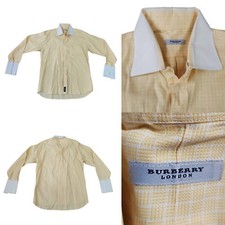 VTG Burberry London Neimus Marcus Exclusive USA Made 100% Imported Cotton Button
