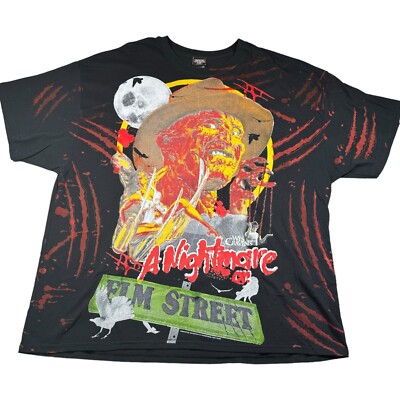 Backstock Co Freddy Krueger Nightmare on Elm Street AOP T-shirt Sz XXXL