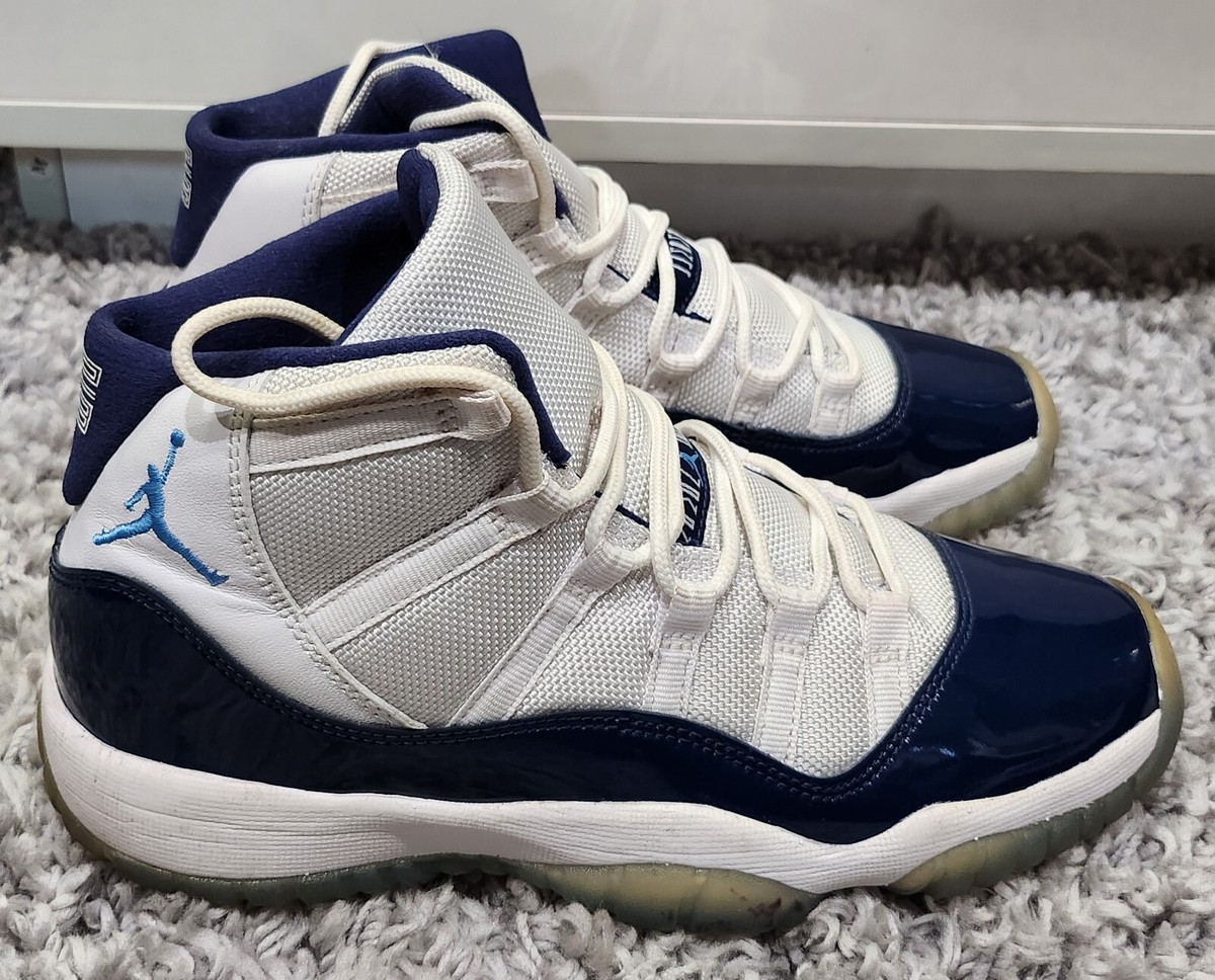 Air Jordan 11 Retro ブラック/ホワイト/ブルー Jordan 11 Retro Win Like 82 White Navy Blue 378038-123 | eBay