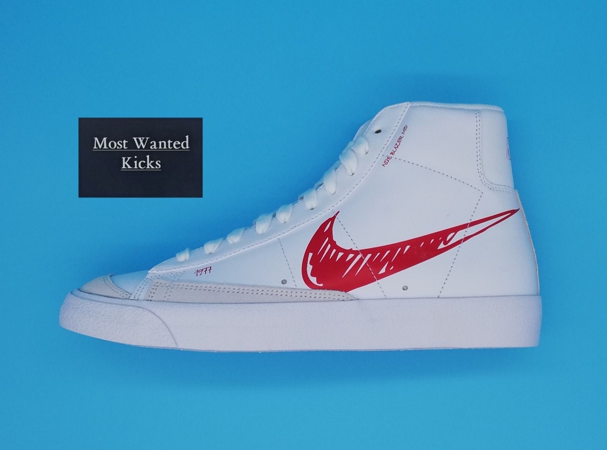 NIKE BLAZER MID VNTG '77 WHITE/UNIVERSITY RED 