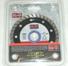 KT Industries 5-5721 4 1/2 x .080 x 7mm Turbo Rim Diamond Blade Masonry Wet Dry