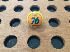 Vintage | "Union 76 Gasoline" | Blue & Orange Print on Yellow Marble