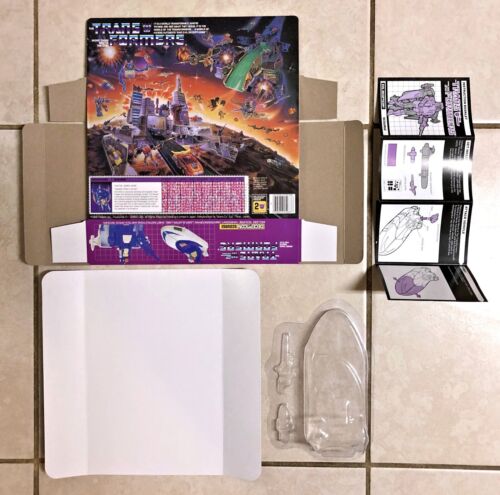Transformers G1 Scourge Box, Insert, Bubble, & Manual New! Decepticon Robot - Picture 2 of 3