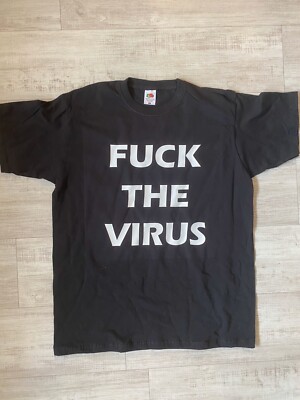 T-Shirt  - XL - Fruit of the Loom  Fuck The Virus  Fun Shirt