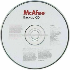 McAfee Backup CD Quickly Reinstall PC Protection Software Windows XP Vista 7