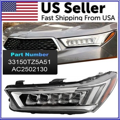 For Acura MDX 2017-2020 Left Driver Side Full LED Type W/O Module Headlight US