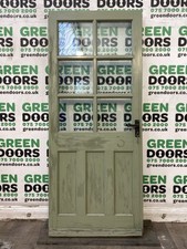 GEORGIAN BARS BACK DOOR TIMBER WOODEN EXTERNAL EXTERIOR WOOD DOUBLE GLAZED USED
