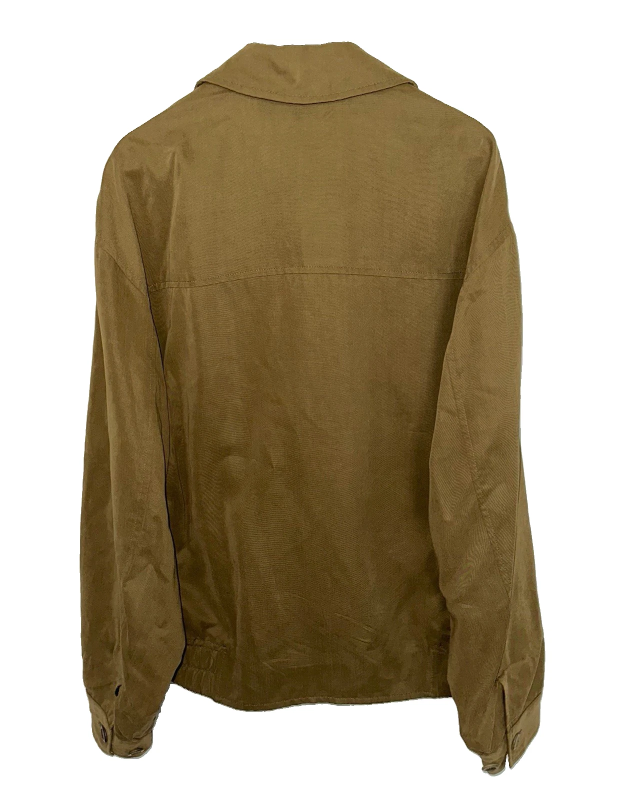 ERMENEGILDO ZEGNA Medium (IT 50) Full Zip Microfiber Bomber Jacket Brown Italy - product detail image 2